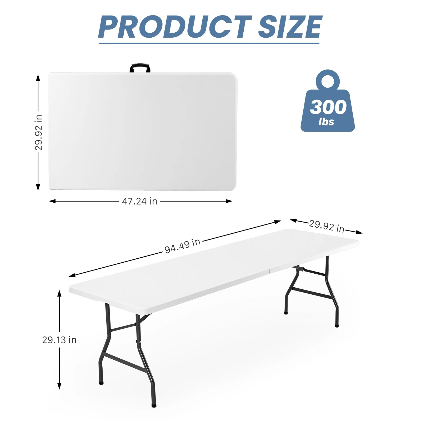 6/8 FT Portable Folding Table