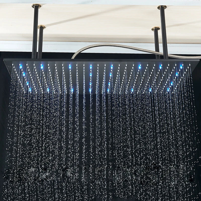 Large LED Rainfall Shower Faucet