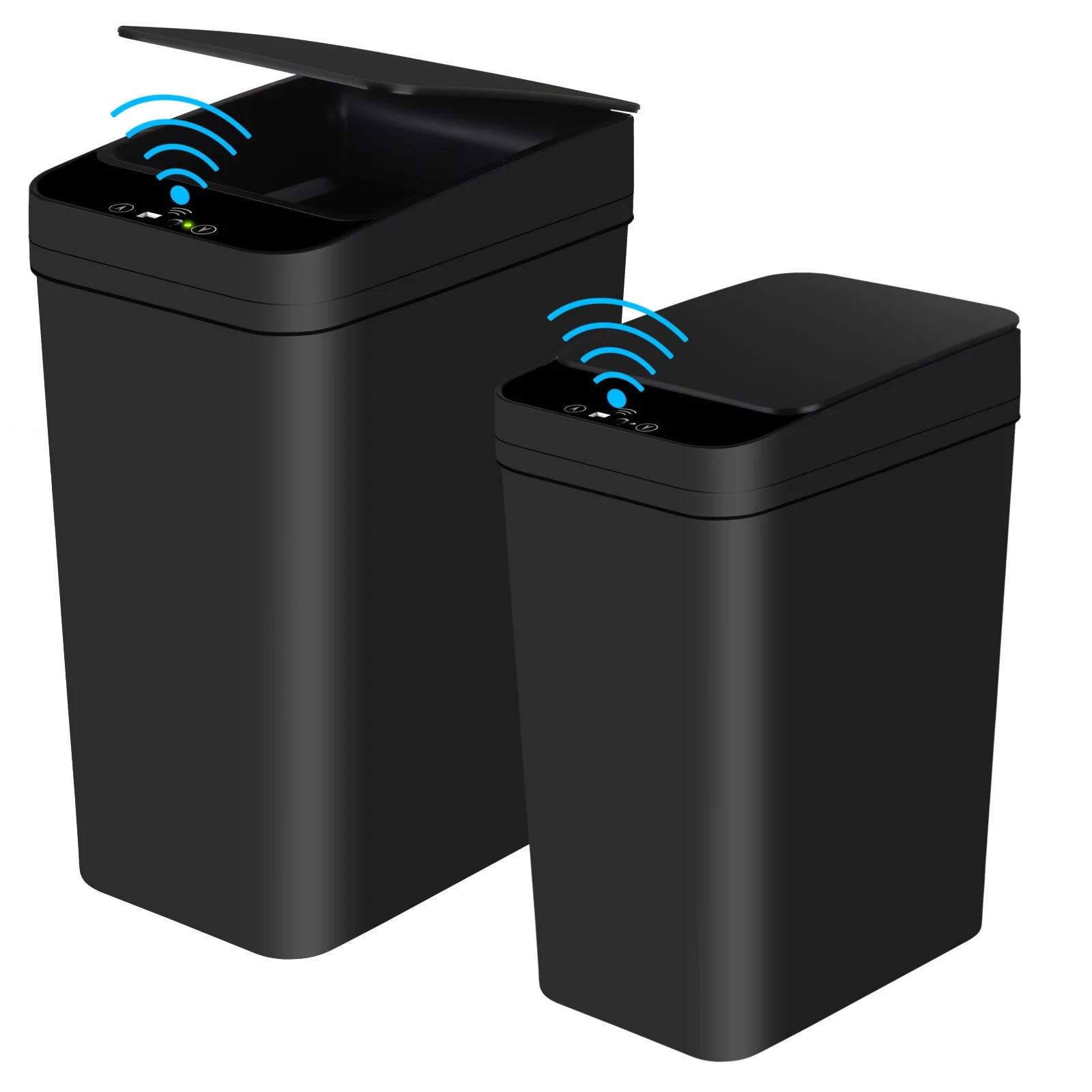 2 Pack 12L & 18L Touchless Motion Sensor Garbage Can