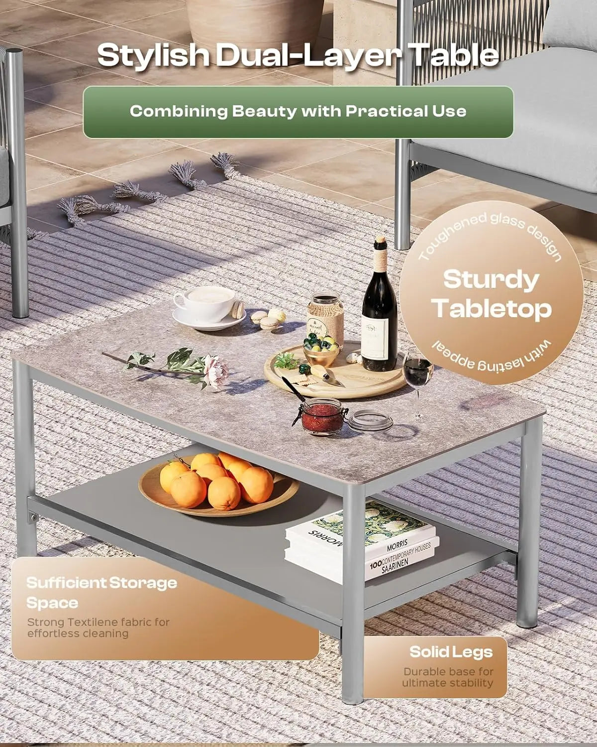 Outdoor Patio Furniture Set Coffee Table