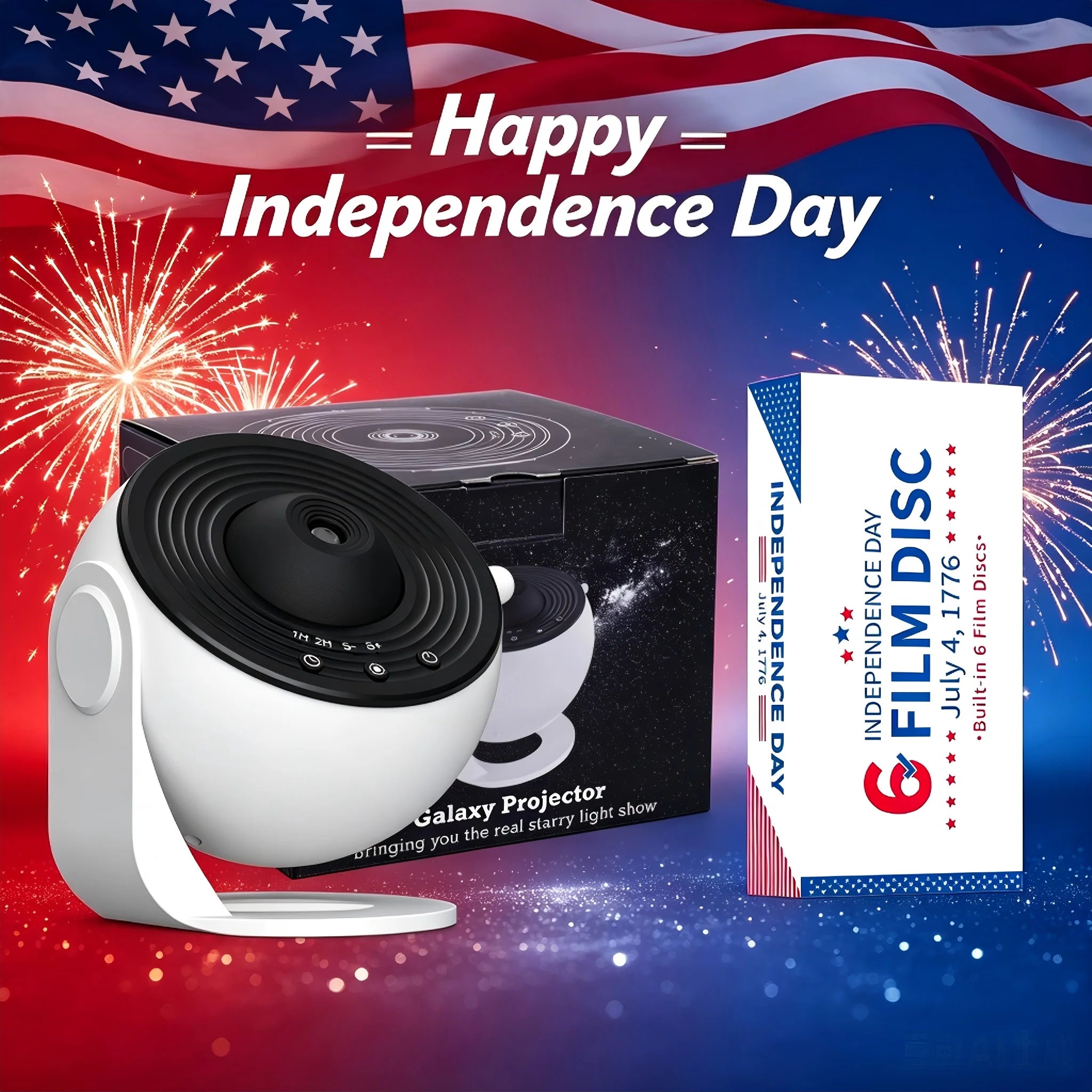19-in-1 Galaxy Projector, 360° Rotate, LED Star Projector