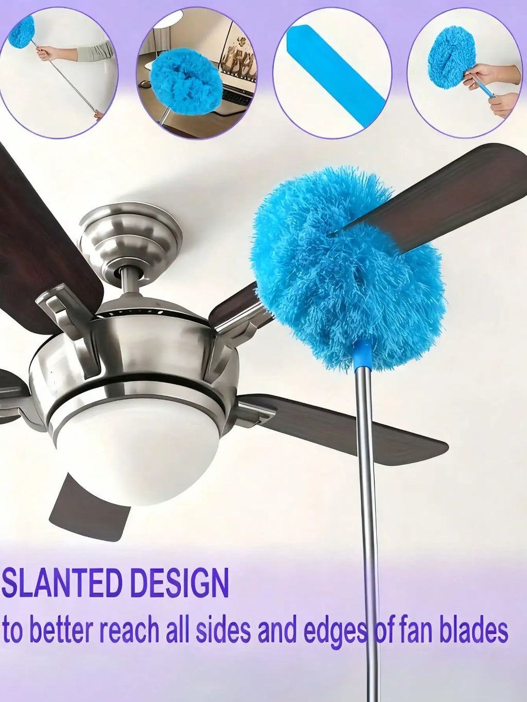 Extendable Microfiber Adjustable Ceiling Fan Duster