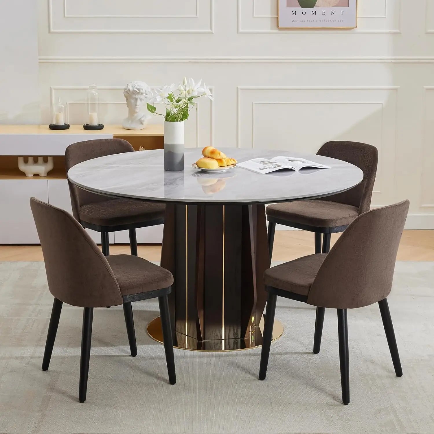 Upholstered Dining Chairs Set of 2,