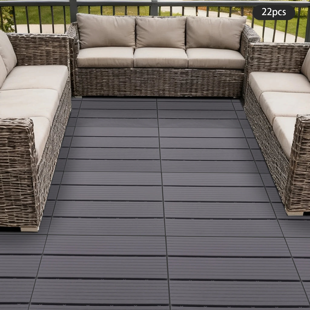 22 PCS Composite Waterproof Anti Slip Outdoor/ Indoor Flooring