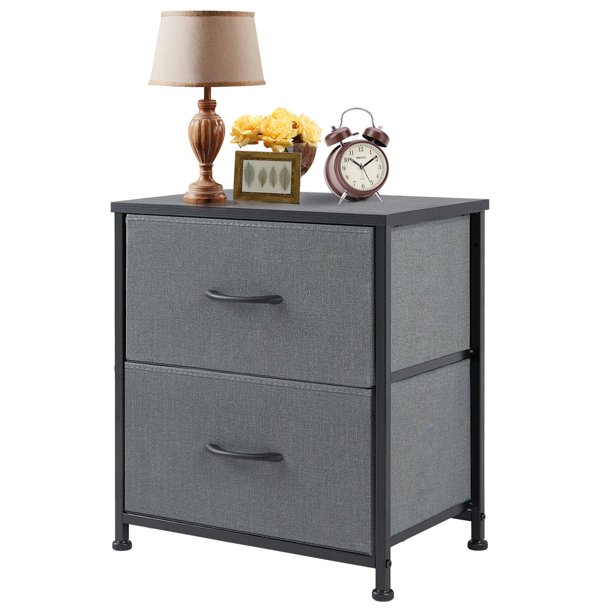 Nightstand Fabric Drawers  Table Storage