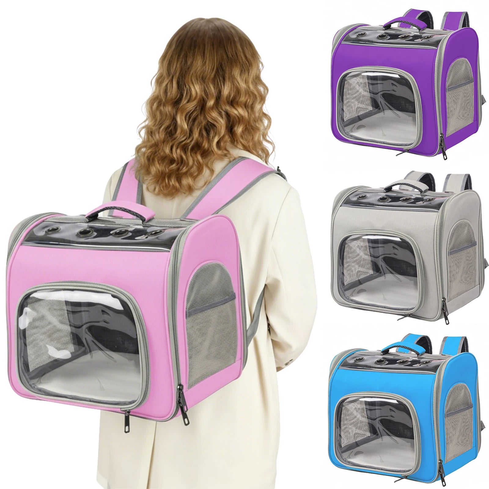Breathable Pet Backpack With Front Opening