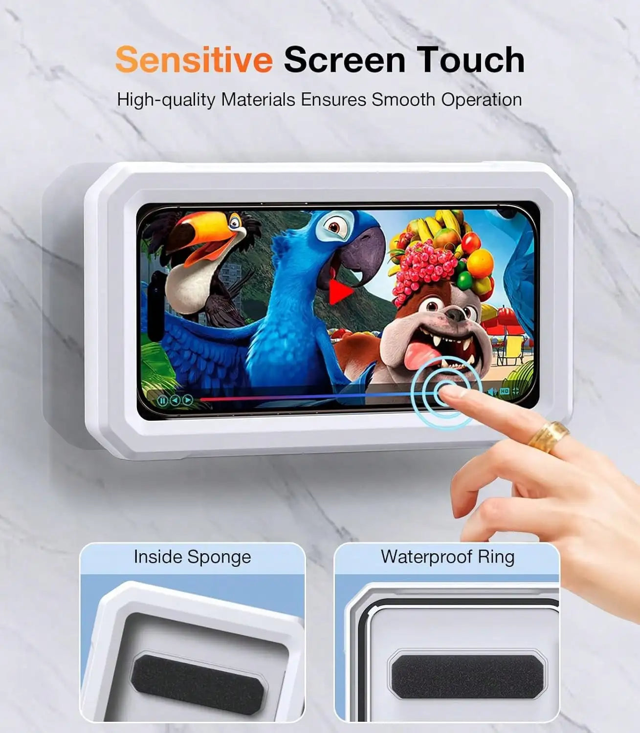 Rotating Waterproof Shower Phone Holder