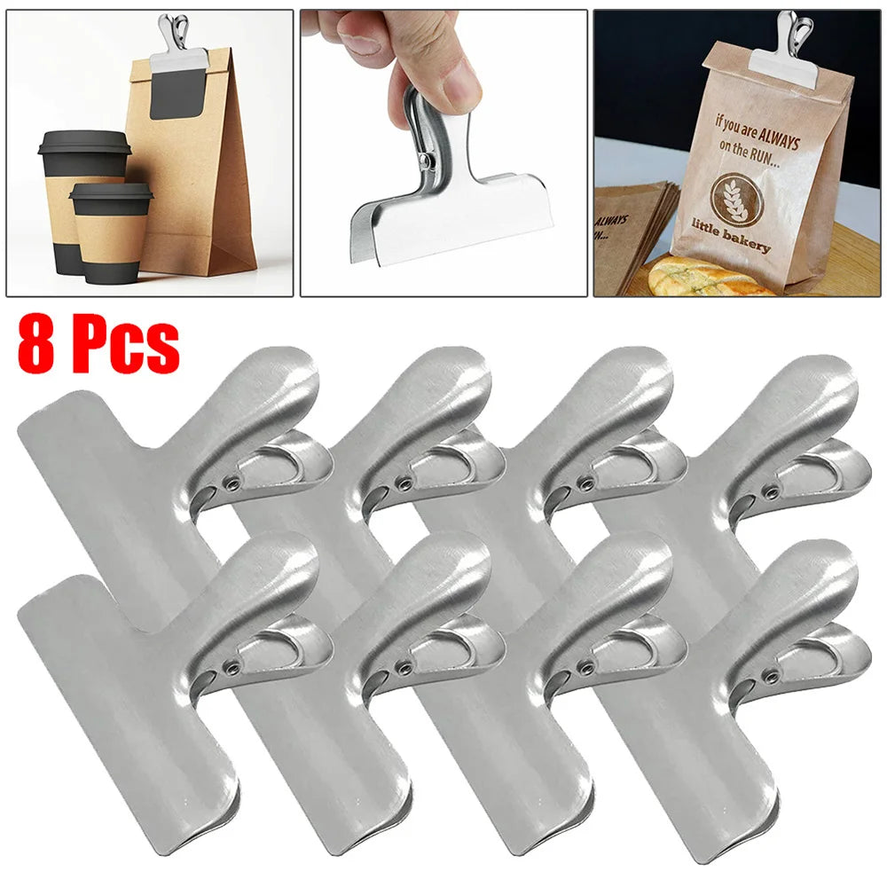 8pcs Stainless Steel Sealing Clips