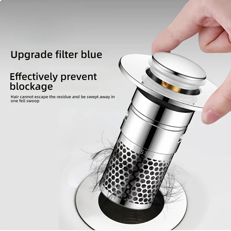 Press-Type Easy Install Anti-Clog Drain