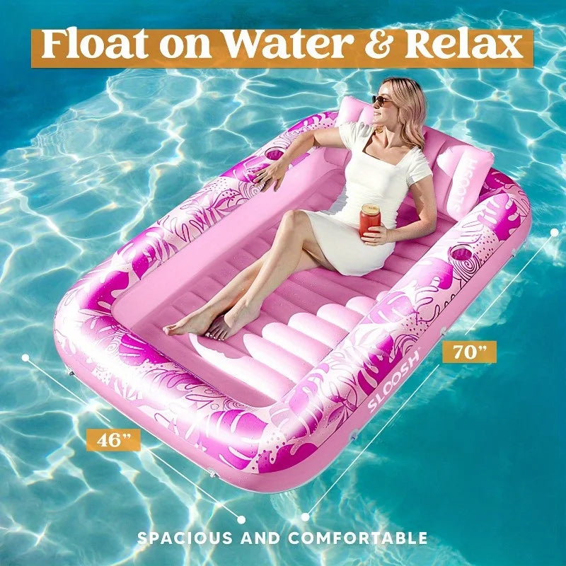 Inflatable Tanning Pool Lounger Float