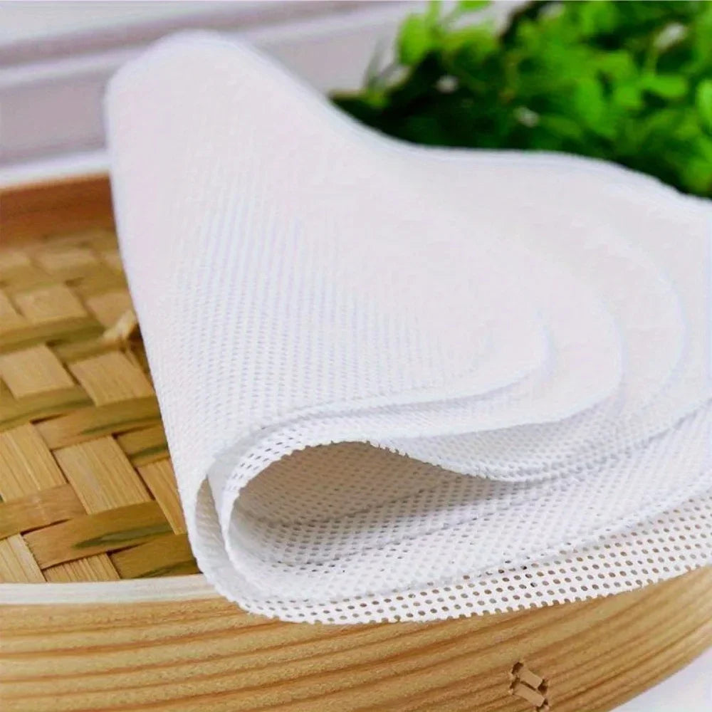 3pcs/set Reusable Non-Stick Bamboo Steamer Liners