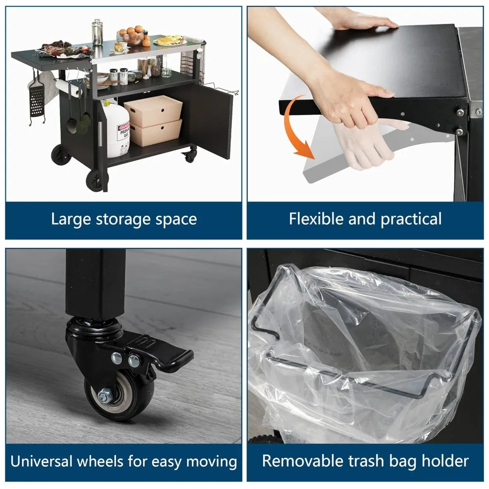 Outdoor Grill Cart with Storage