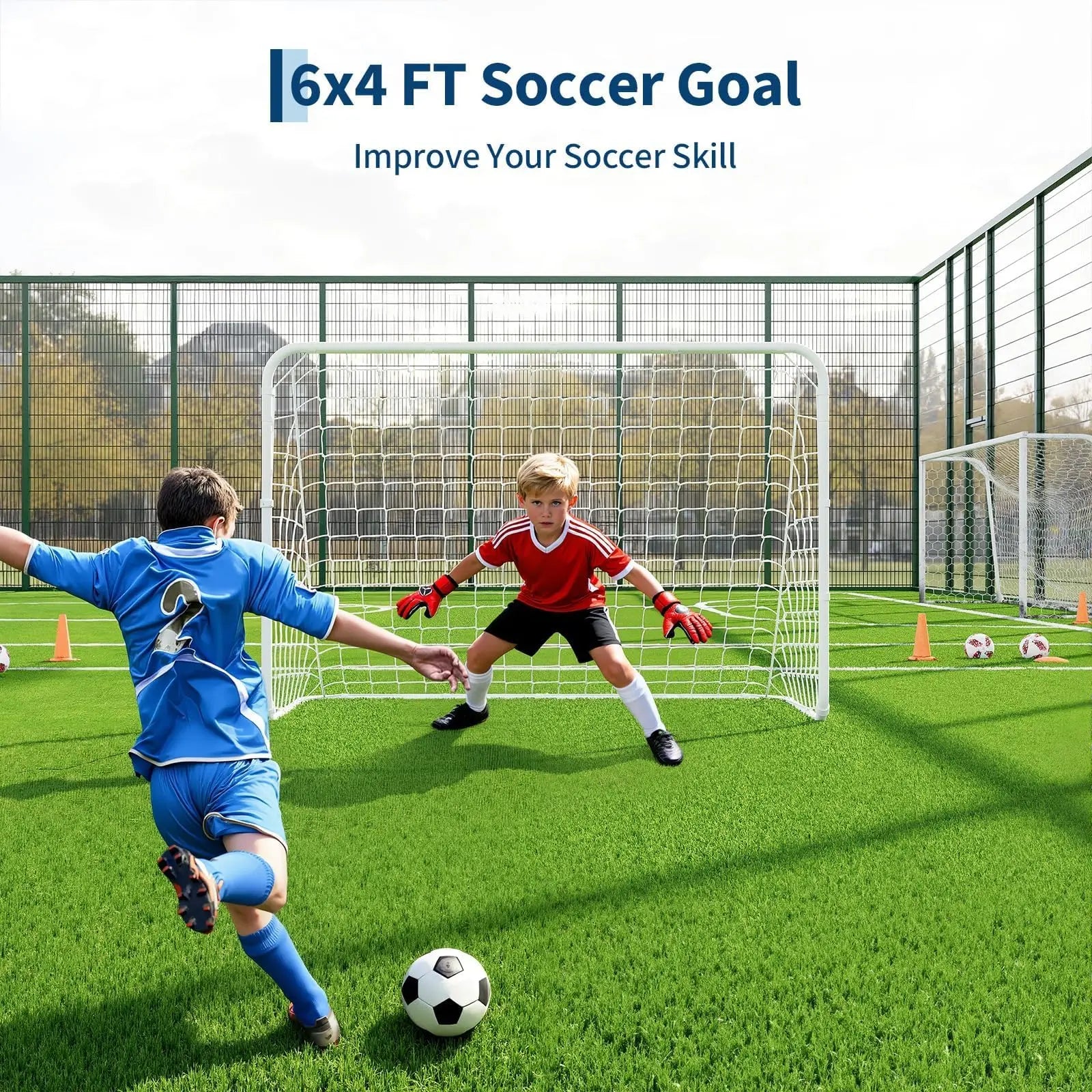 6x4ft Portable Soccer Goal