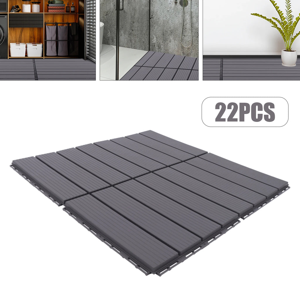 22 PCS Composite Waterproof Anti Slip Outdoor/ Indoor Flooring