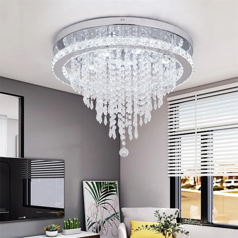 Luxury Crystal LED Ceiling Lamp, Chandelier