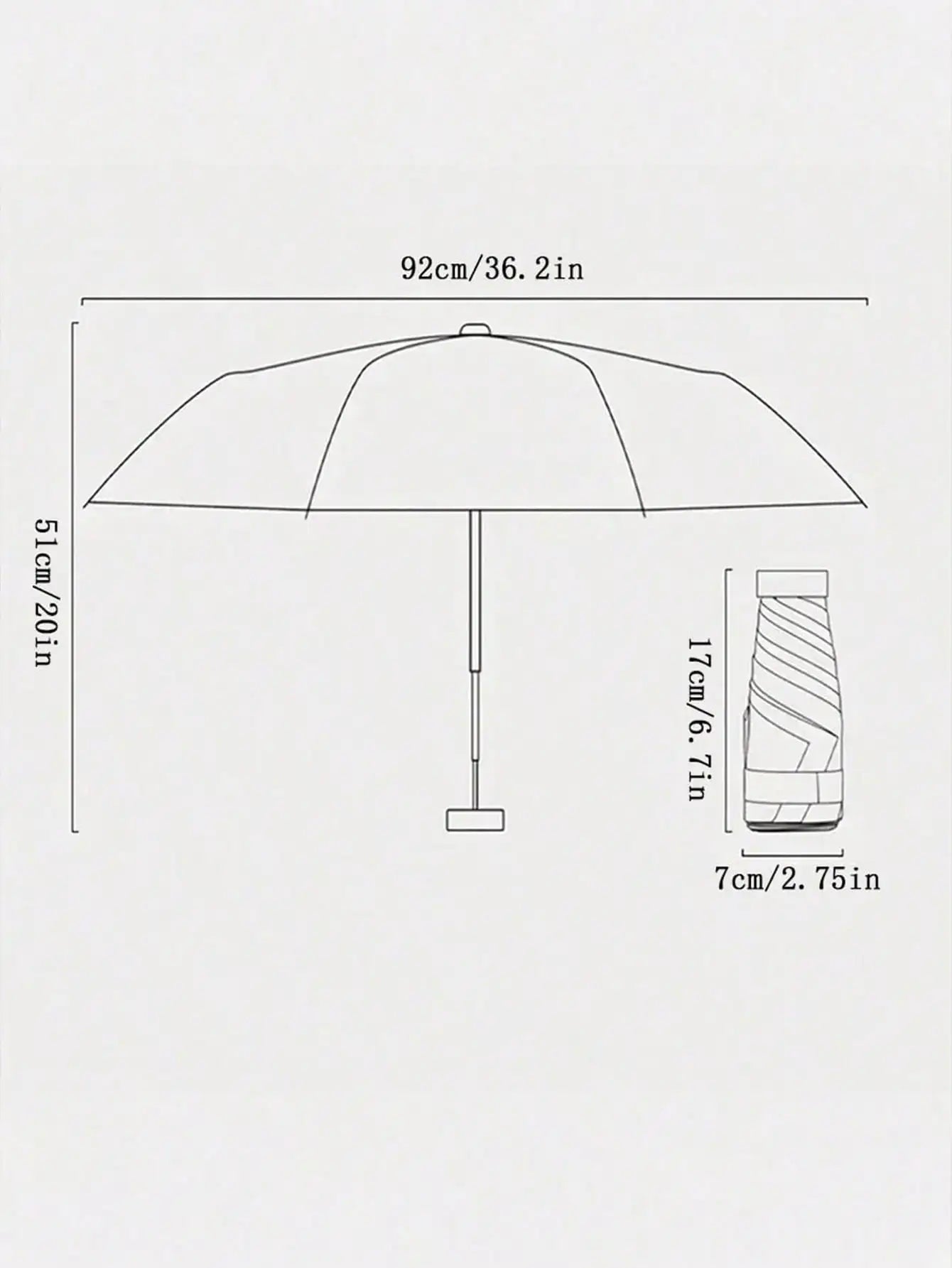 1pc Lightweight Portable Travel Umbrella,