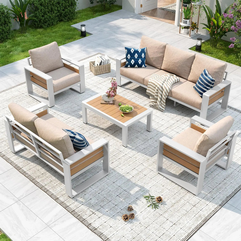 Aluminum 5 Piece Luxury Outdoor Sectional