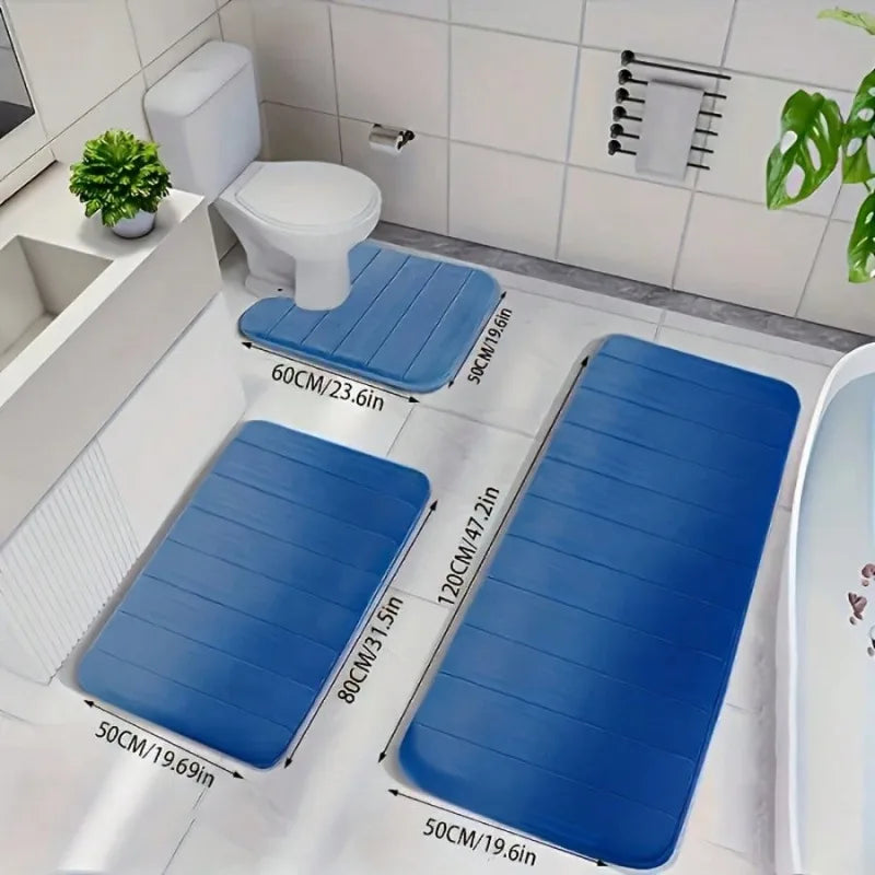 3 Pc. Memory Foam Bath Rug