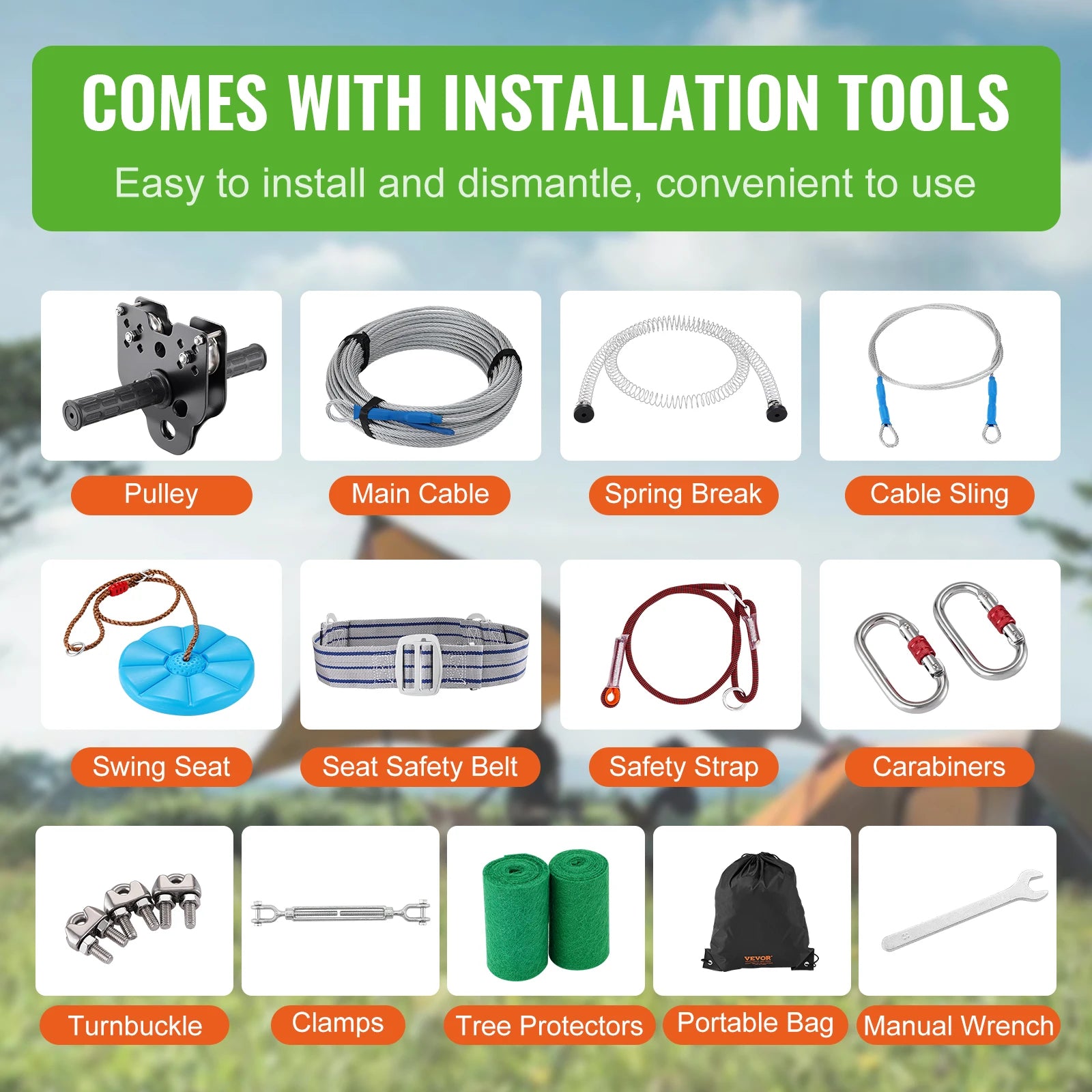 Zipline Kit Up to 500 lbs.