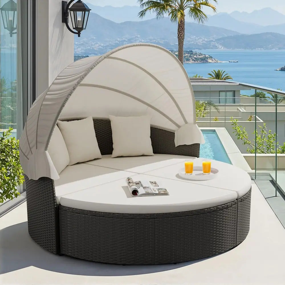 Daybed with Retractable Canopy
