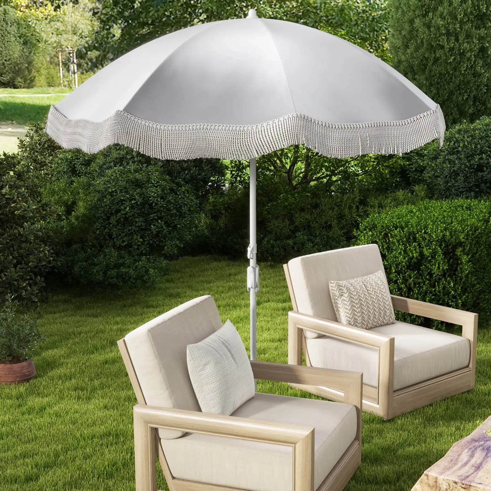 6.5 FT Outdoor Umbrella w/Carrying Bag Push Button Tilt