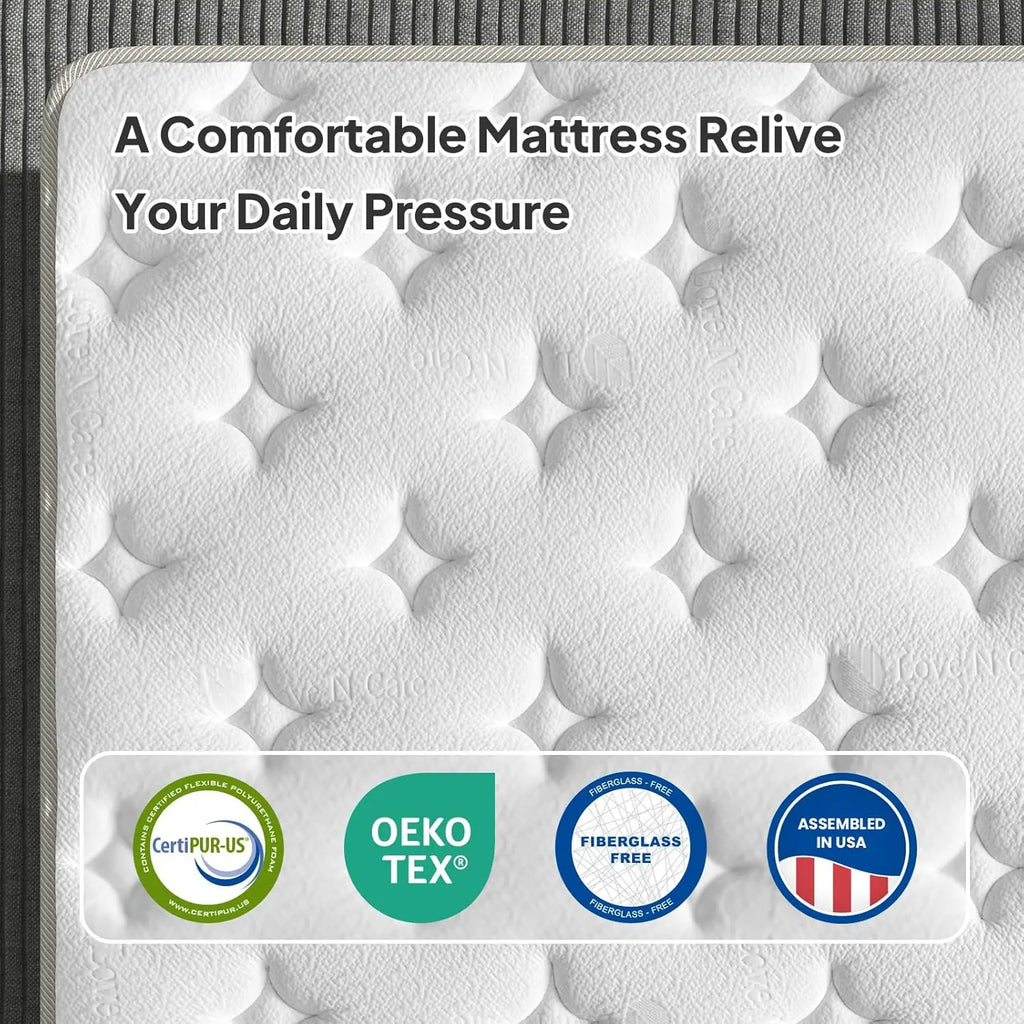 14'' Hybrid Mattress, Gel Memory