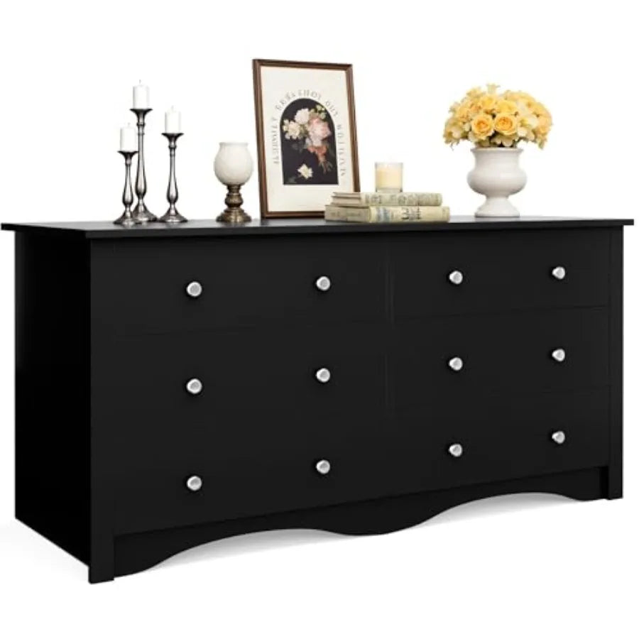 Bedroom 6 Wood Dresser Drawers