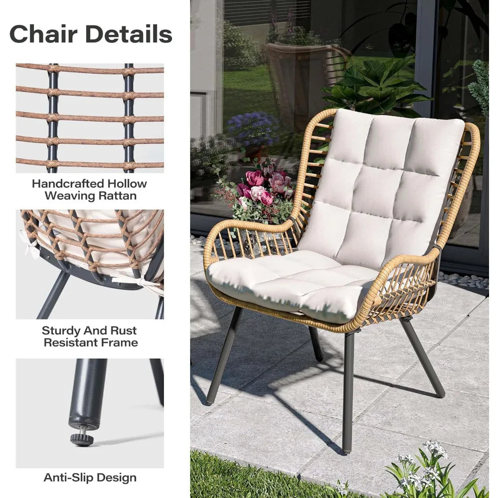Outdoor Bistro Set with Coffee Table
