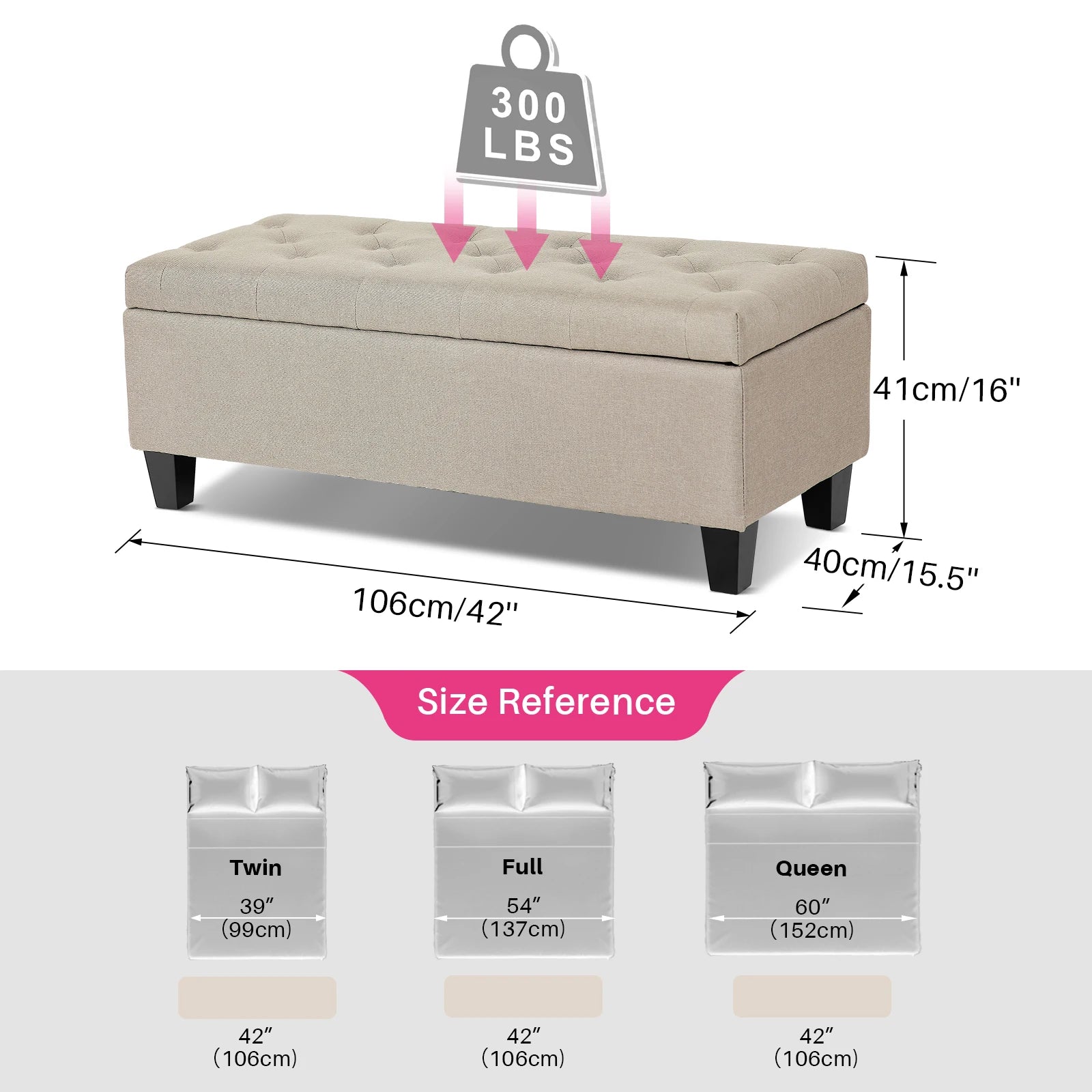 42'' Ottoman Bench
