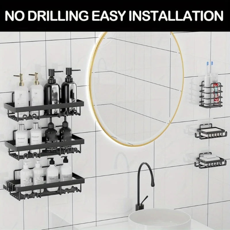 6 Pack Shower Caddy Shelf Rack