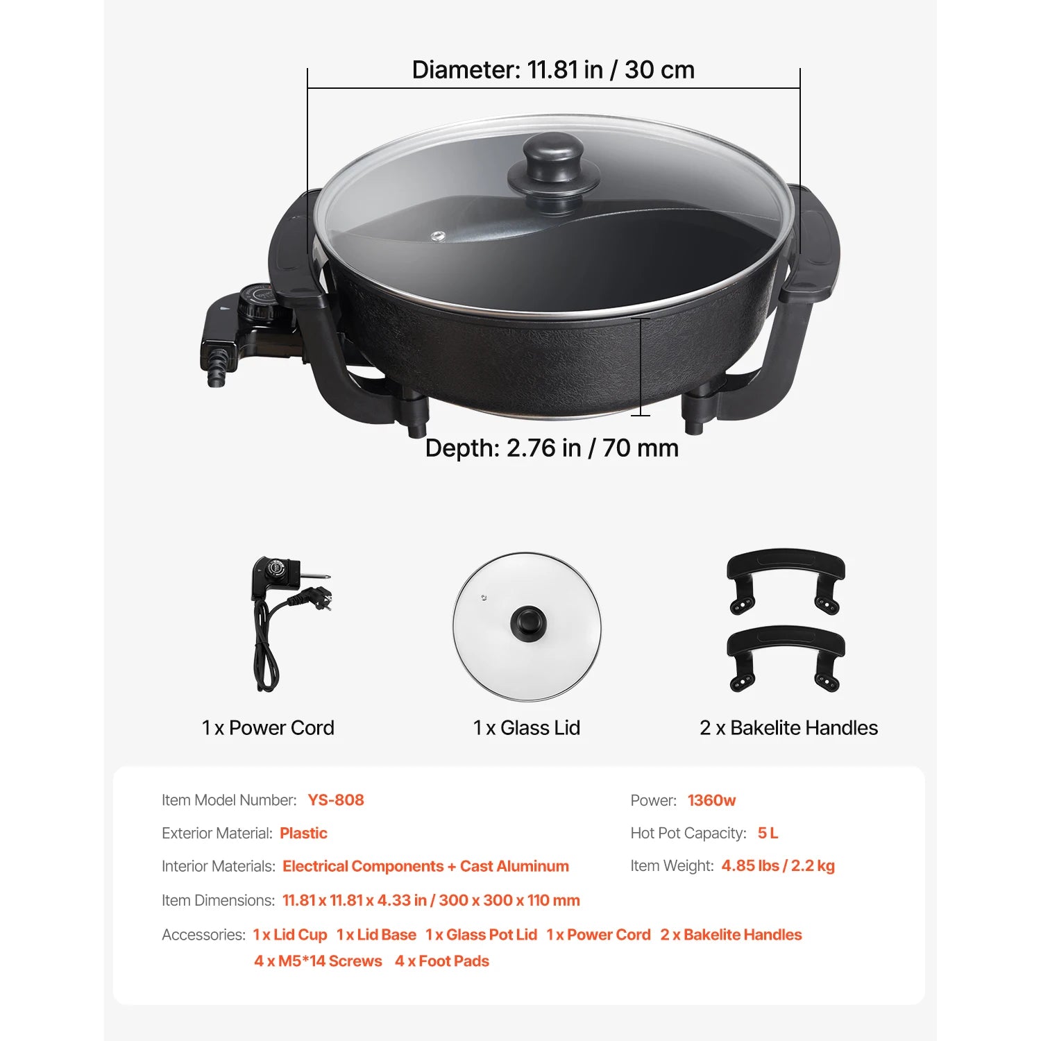 Electric Hot Pot 5L