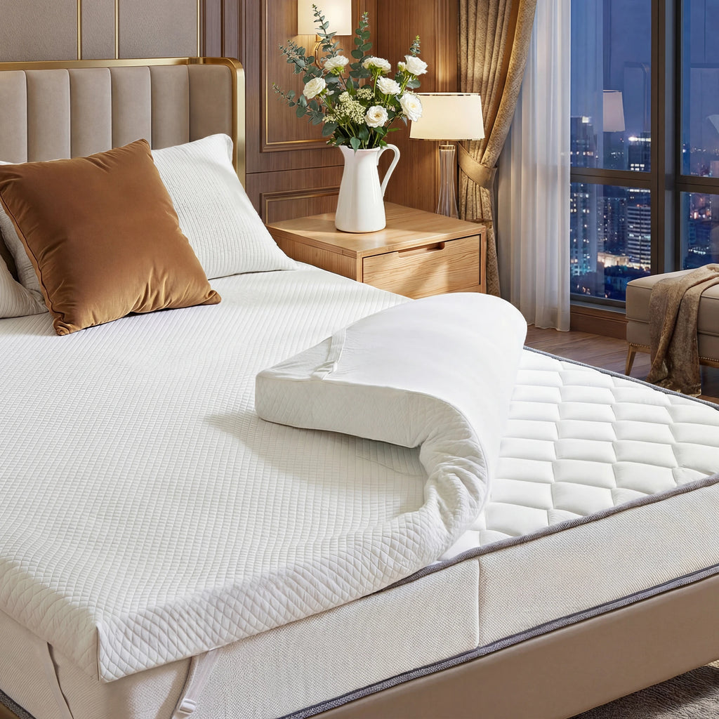 3 Inch Memory Foam Mattress Topper with Removable Cover