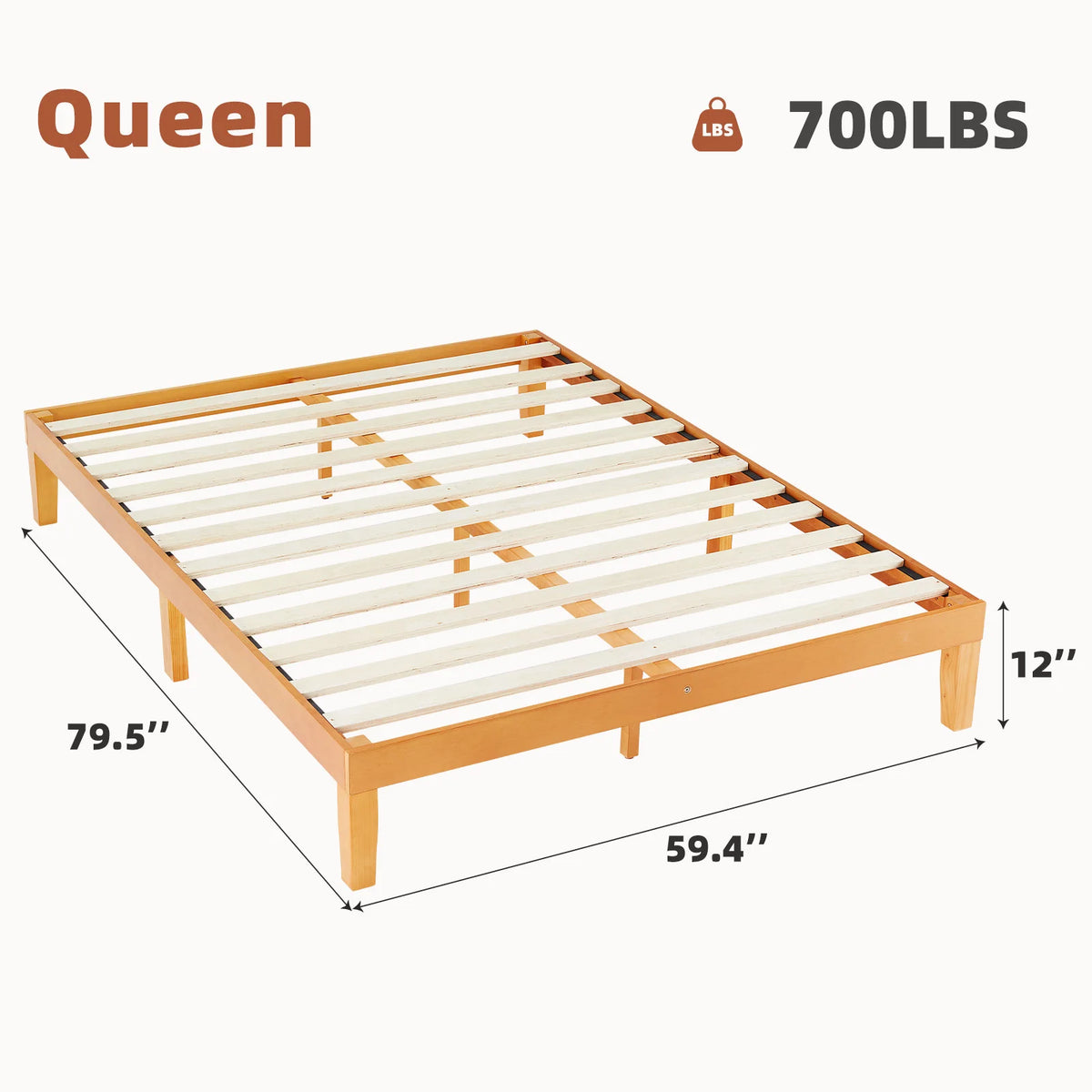 Solid Wood Bed Frame