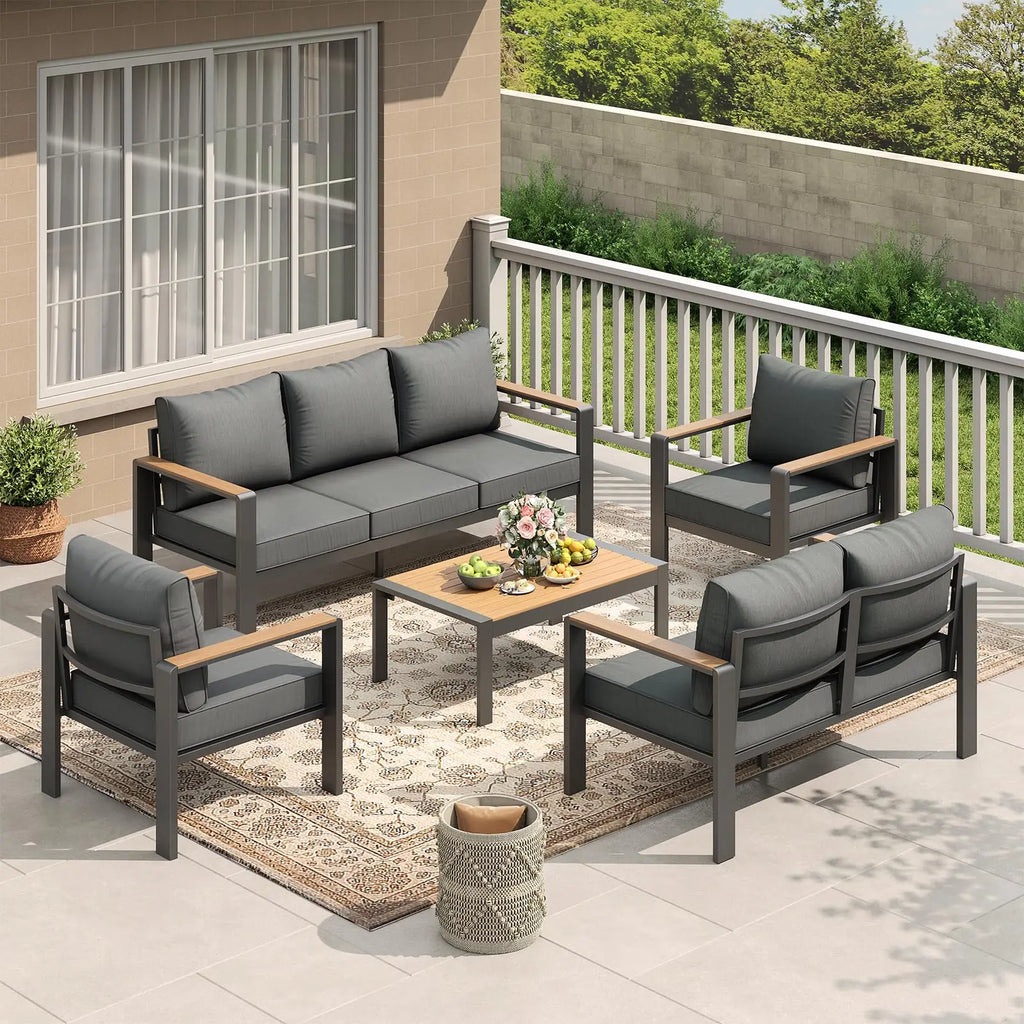 Aluminum 7 Seat Patio Furniture Set