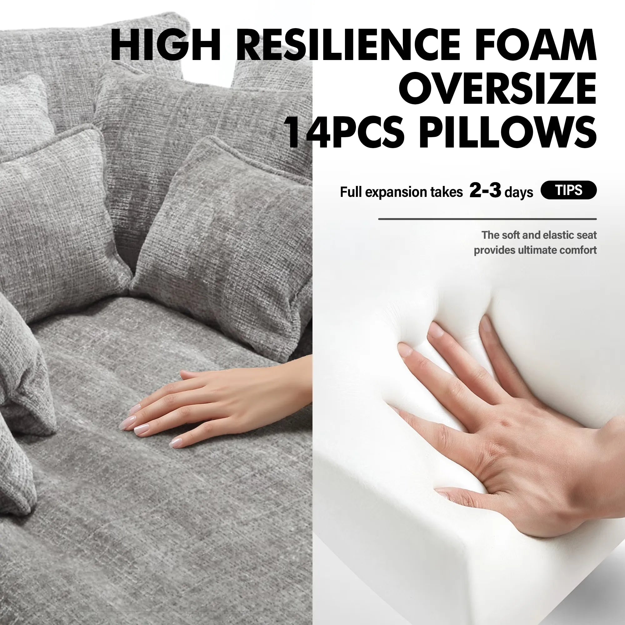 81.1" Cloud Couch Sleeper Sofa