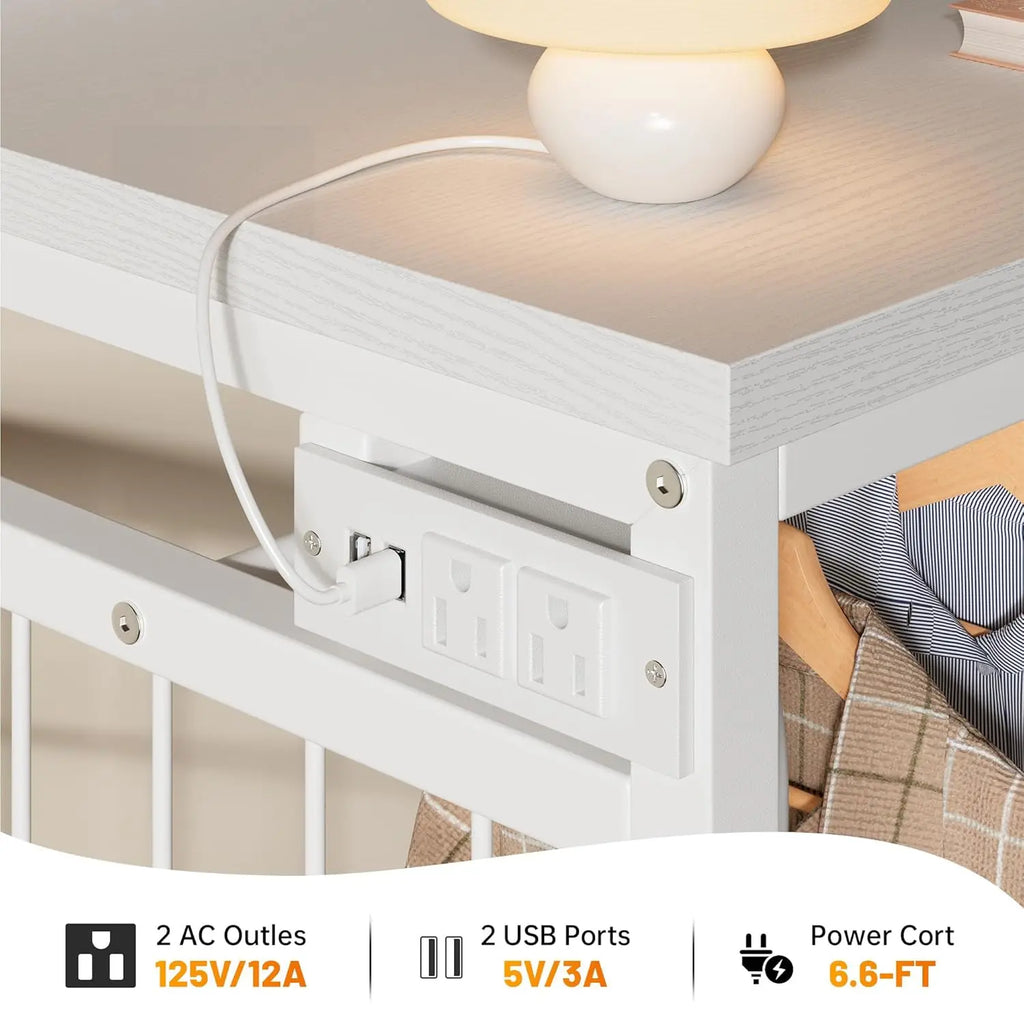 6 Drawer Dresser with LED Lights & Charging Station