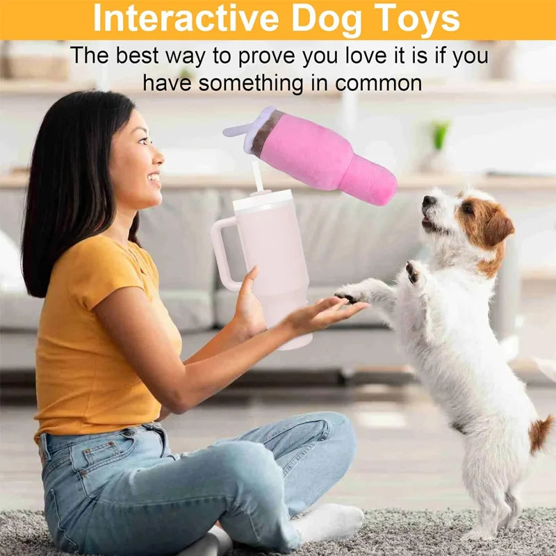 Squeaky Dog Cup Toy for Aggressive Chewers