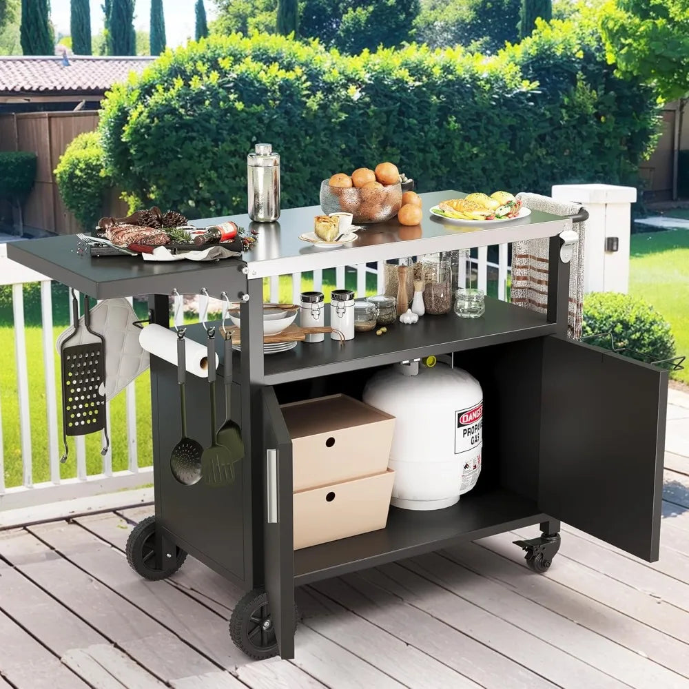 Outdoor Grill Cart with Storage