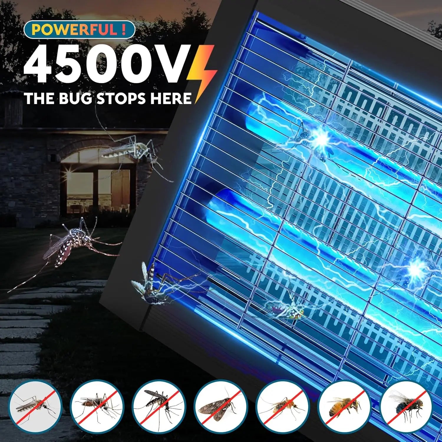 Solar Bug Zapper Outdoor, Waterproof