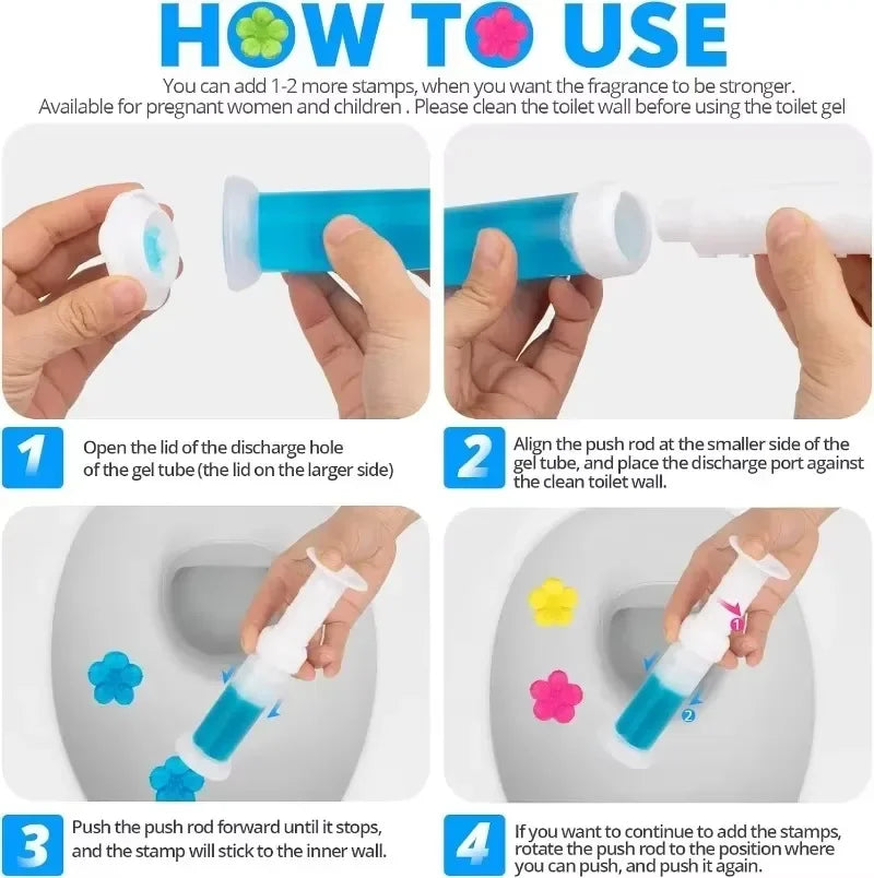 10/1pcs Flower Toilet Cleaner Gel