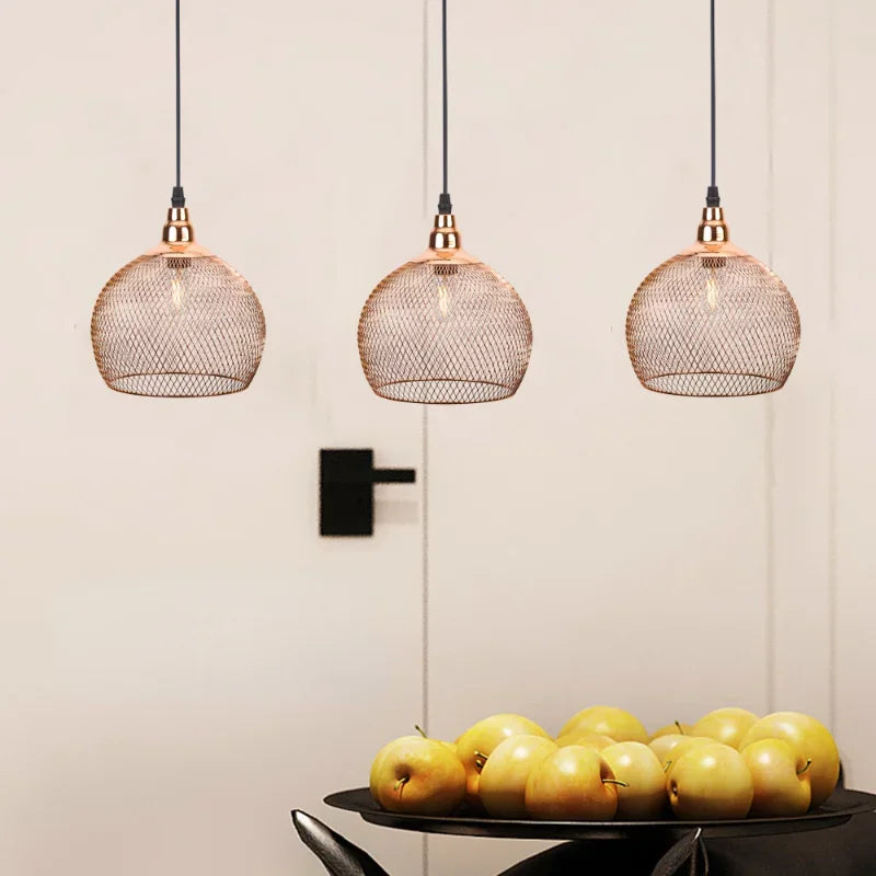 Rose Gold Bird Cage Chandelier