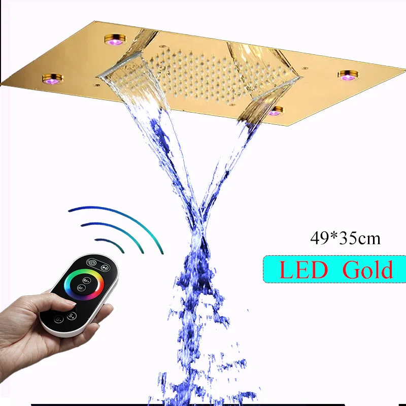 Large LED Rainfall Shower Faucet