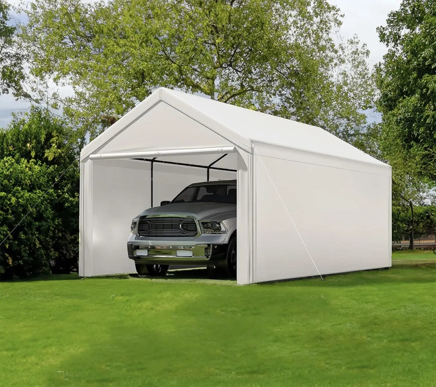 Heavy Duty Steel storage shed with Removable Sidewalls