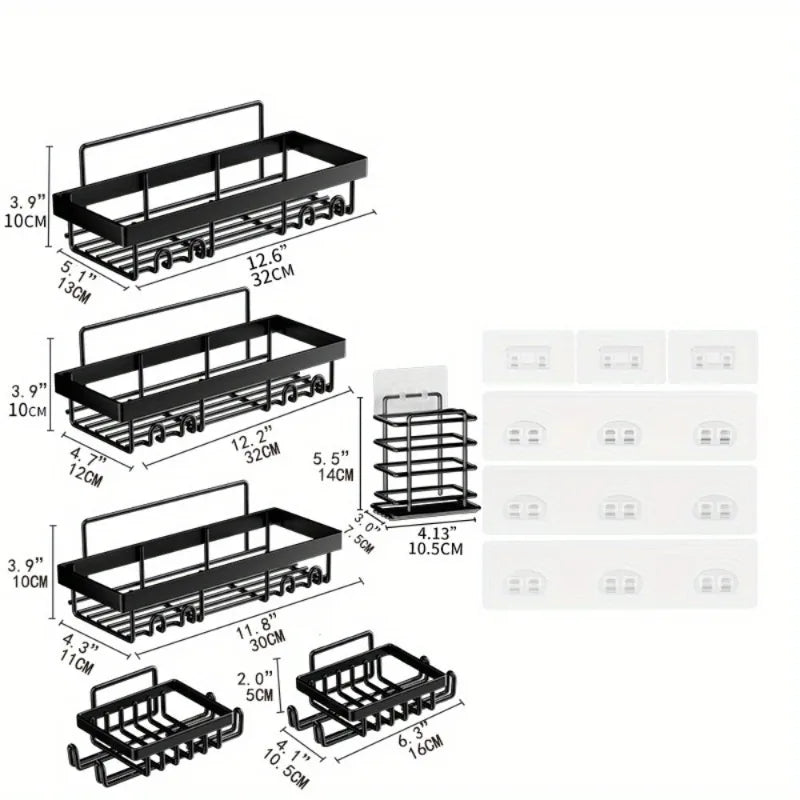 6 Pack Shower Caddy Shelf Rack