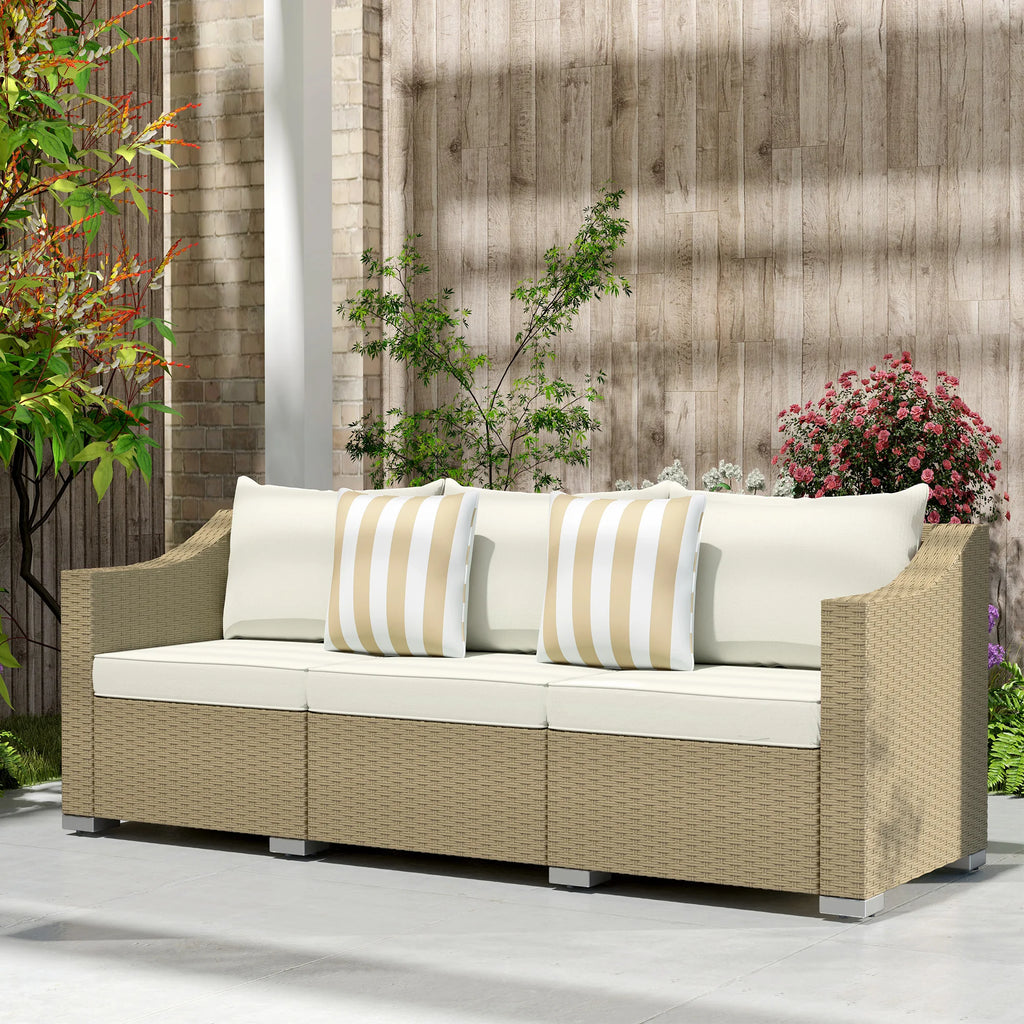 3 Seater Patio Wicker Sofa