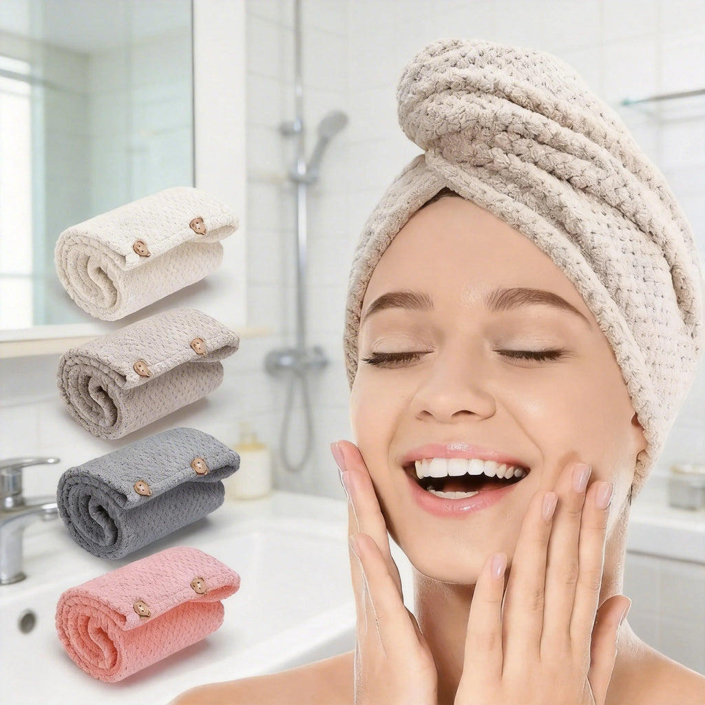 Solid color hair towel