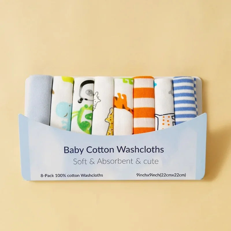 5/8 Pcs Cotton Newborn Baby Towels