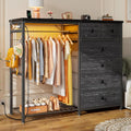 6 Drawer Dresser with LED Lights & Charging Station