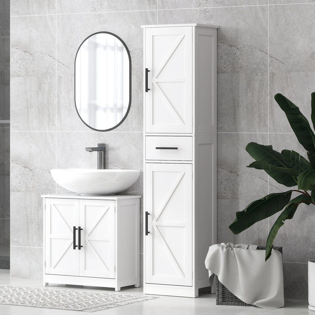 63" Bath Cabinet with Drawer