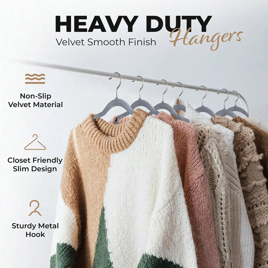 100 Pack Velvet Hangers